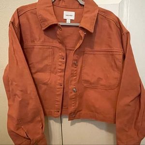 Burnt Orange Trucker Semi Cropped Jacket